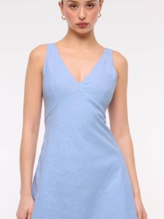 Abercrombie & Fitch Dresses & Skirts - Abercrombie & Fitch Powder Blue Linen Mini Dress S